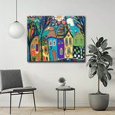 Painting by Numbers Art Illustration Colorful Houses